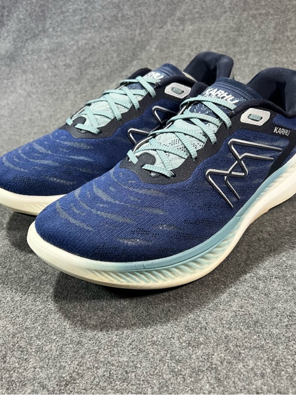 Karhu Men's Fusion 4.0 HiVo Running Shoes - Mood Indigo/Stone Blue - Size 12